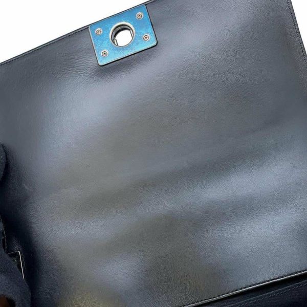 シャネル チェーンショルダーバッグ ボーイシャネル ココマーク カーフレザー CHANEL バッグ 黒