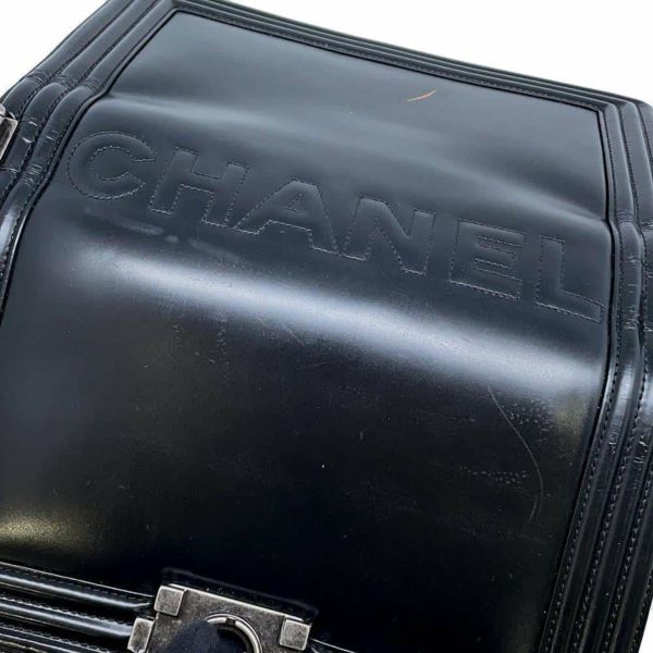 シャネル チェーンショルダーバッグ ボーイシャネル ココマーク カーフレザー CHANEL バッグ 黒