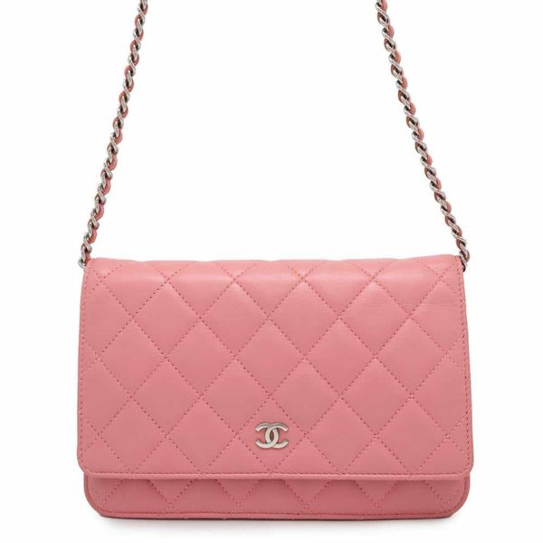 シャネル チェーンウォレット クラシック マトラッセ ココマーク ラムスキン AP0250 CHANEL 財布