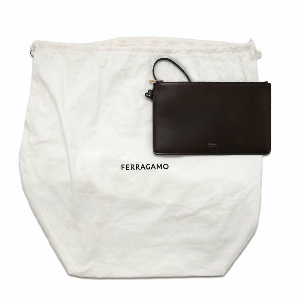 サルヴァトーレ・フェラガモ トートバッグ カットアウト スエード レザー 215475 Ferragamo バッグ 黒