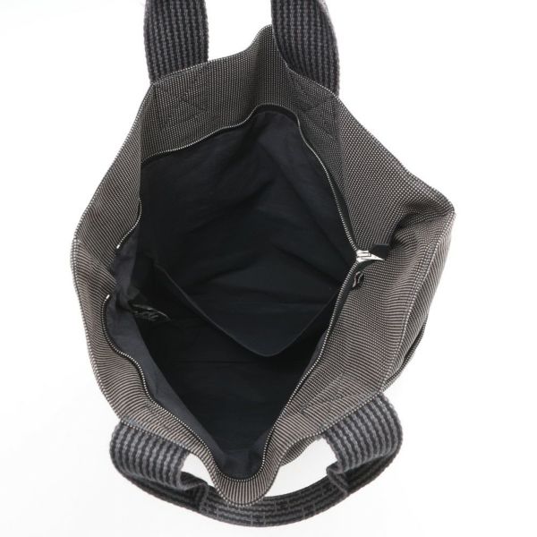 エルメス トートバッグ エールライン カバス グリス/ブラック/シルバー金具 キャンバス HERMES バッグ