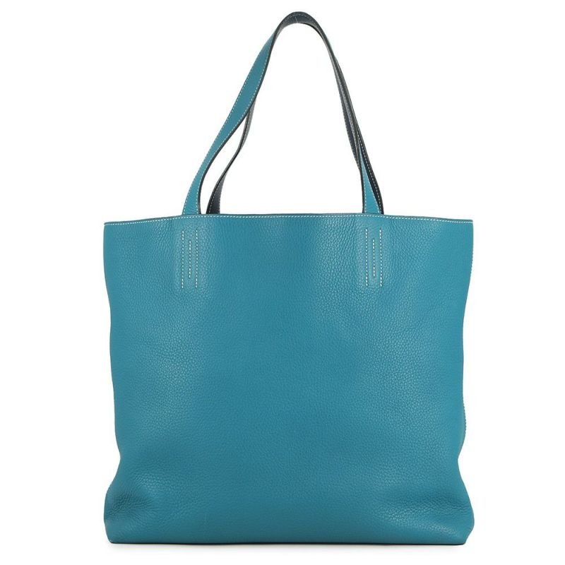 エルメス トートバッグ ドゥブルセンス45 ブルーイズミール/ブルーサフィール トリヨンクレマンス □R刻印