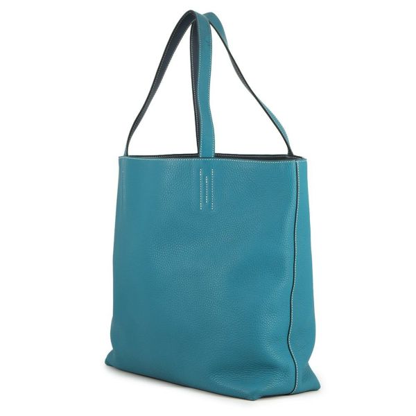 エルメス トートバッグ ドゥブルセンス45 ブルーイズミール/ブルーサフィール トリヨンクレマンス □R刻印