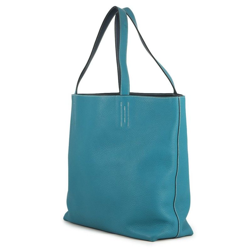 エルメス トートバッグ ドゥブルセンス45 ブルーイズミール/ブルーサフィール トリヨンクレマンス □R刻印