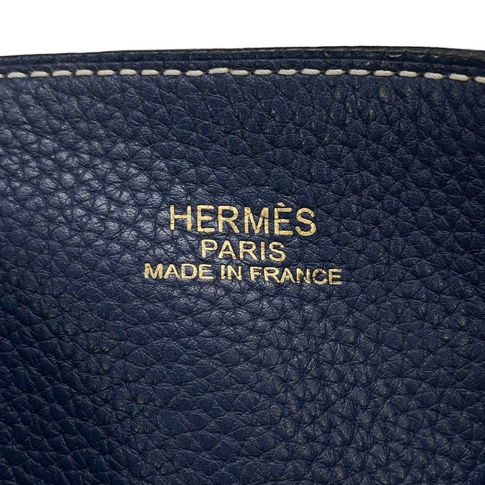 エルメス トートバッグ ドゥブルセンス45 ブルーイズミール/ブルーサフィール トリヨンクレマンス □R刻印