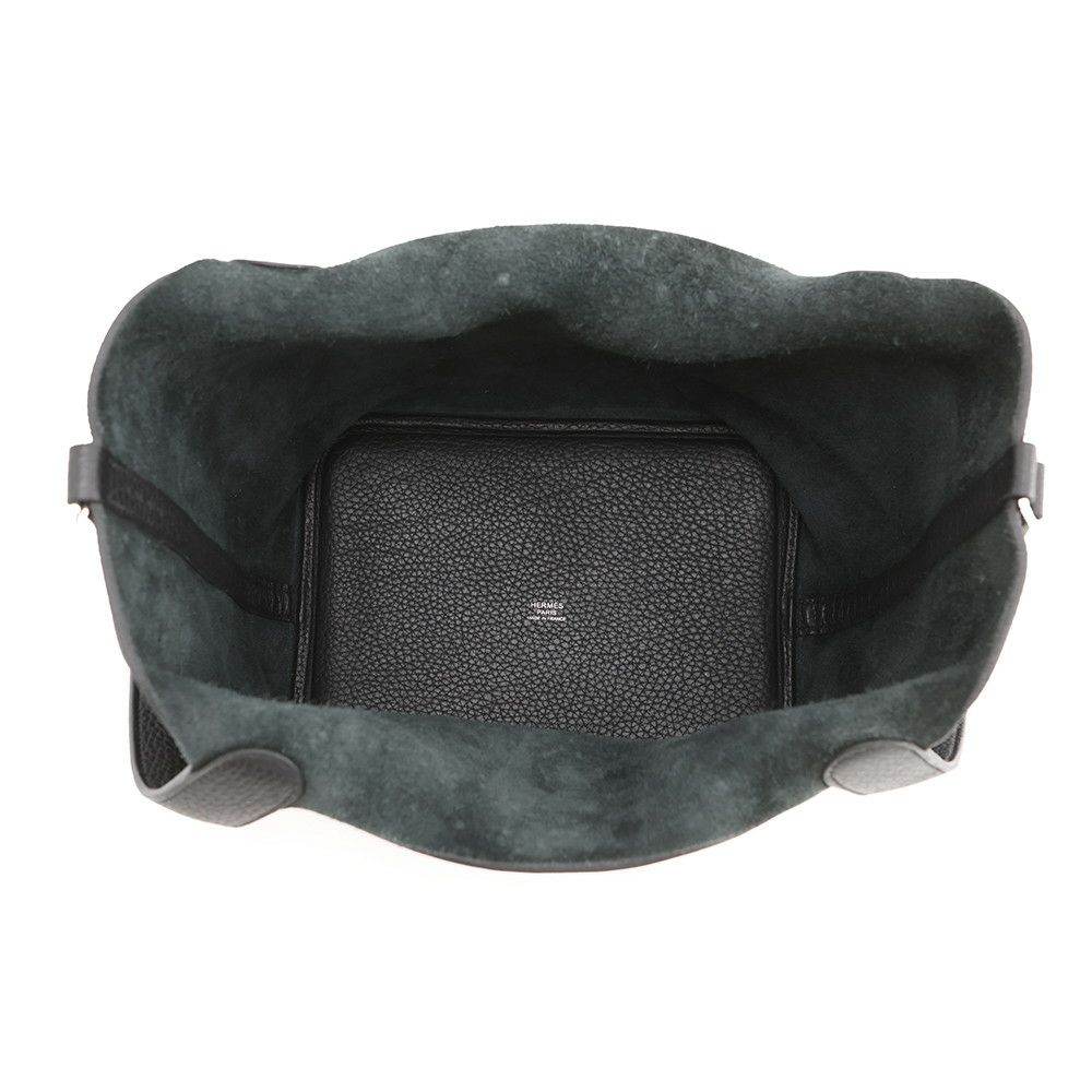 エルメス ハンドバッグ ピコタンロックMM ブラック/シルバー金具 トリヨンクレマンス D刻印 黒