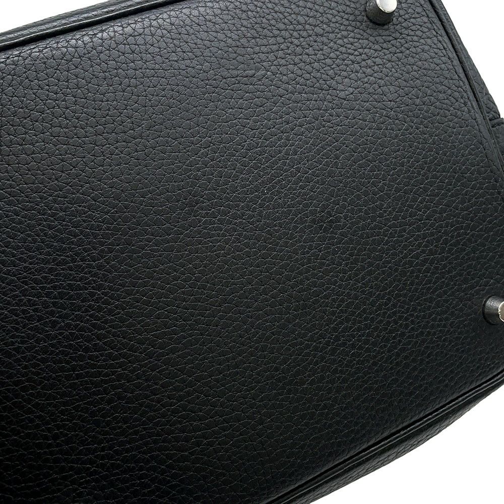 エルメス ハンドバッグ ピコタンロックMM ブラック/シルバー金具 トリヨンクレマンス D刻印 黒
