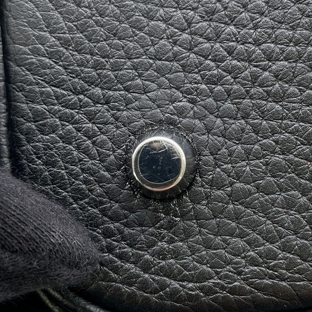 エルメス ハンドバッグ ピコタンロックMM ブラック/シルバー金具 トリヨンクレマンス D刻印 黒