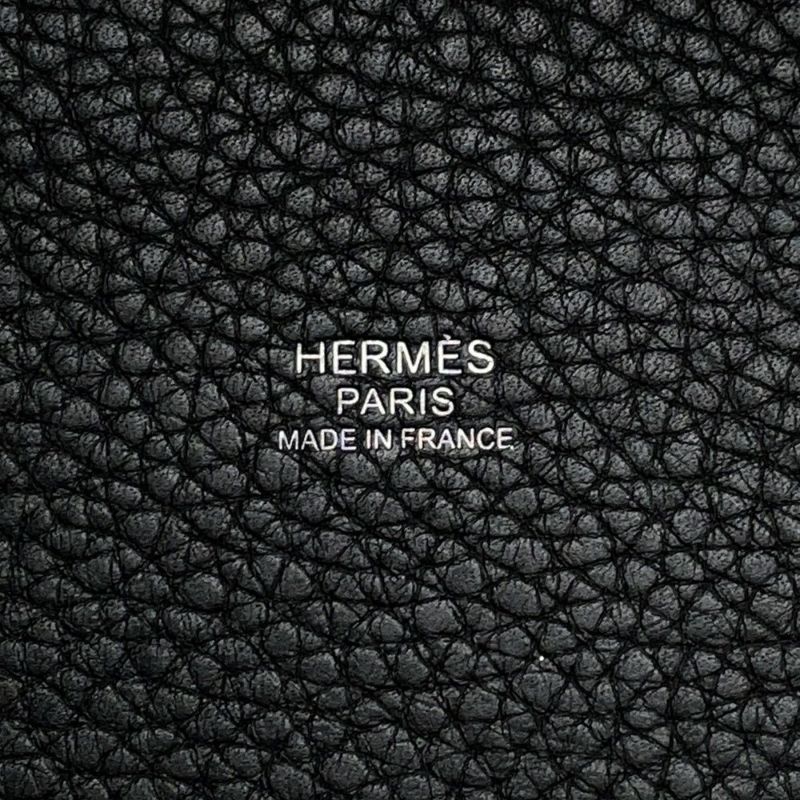 エルメス ハンドバッグ ピコタンロックMM ブラック/シルバー金具 トリヨンクレマンス D刻印 黒