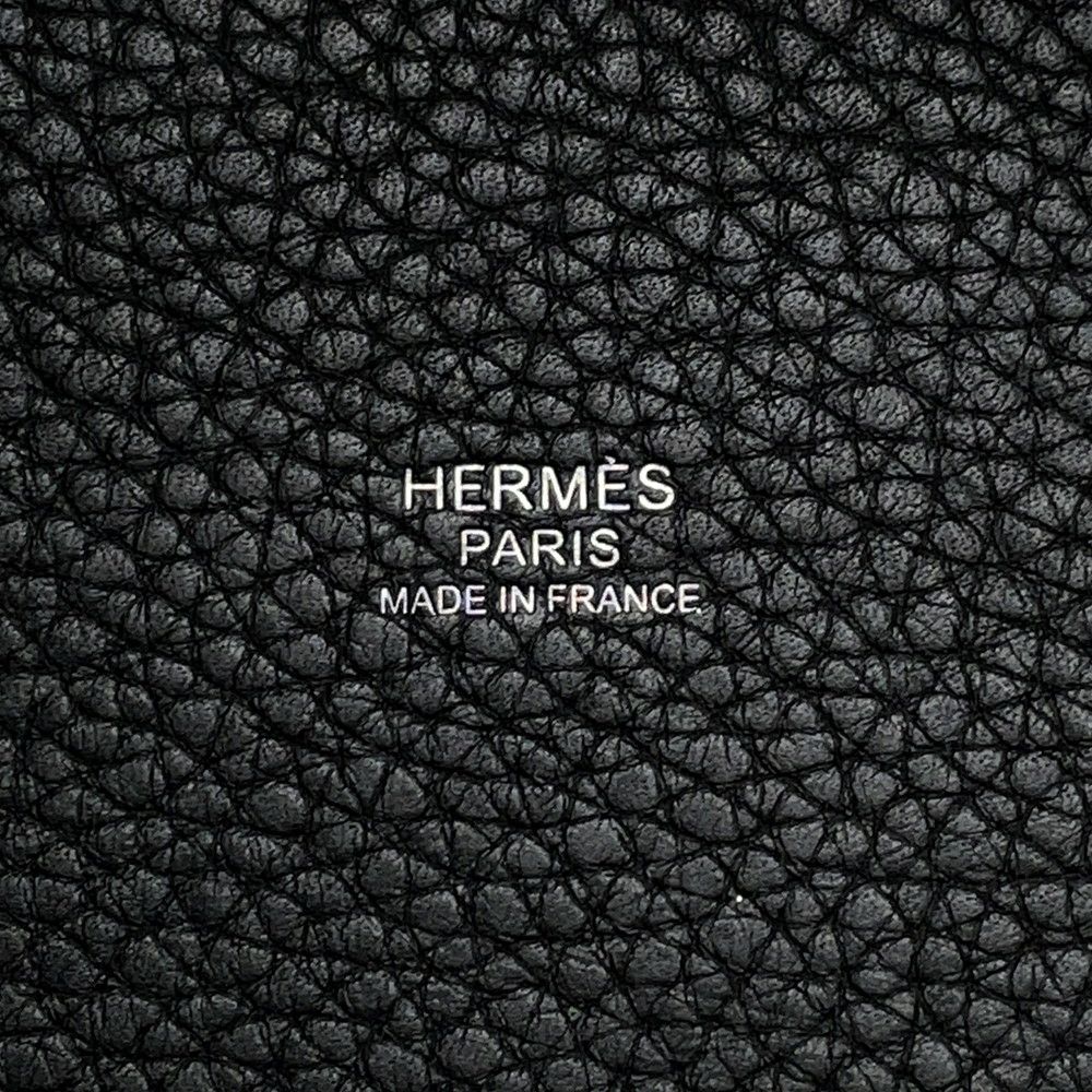 エルメス ハンドバッグ ピコタンロックMM ブラック/シルバー金具 トリヨンクレマンス D刻印 黒