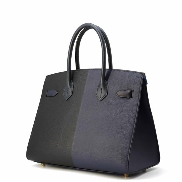 エルメス バーキン30 カザック ブルーインディゴ/ブラック/ブルーフリーダ/ゴールド金具 エプソン Z刻印 HERMES Birkin