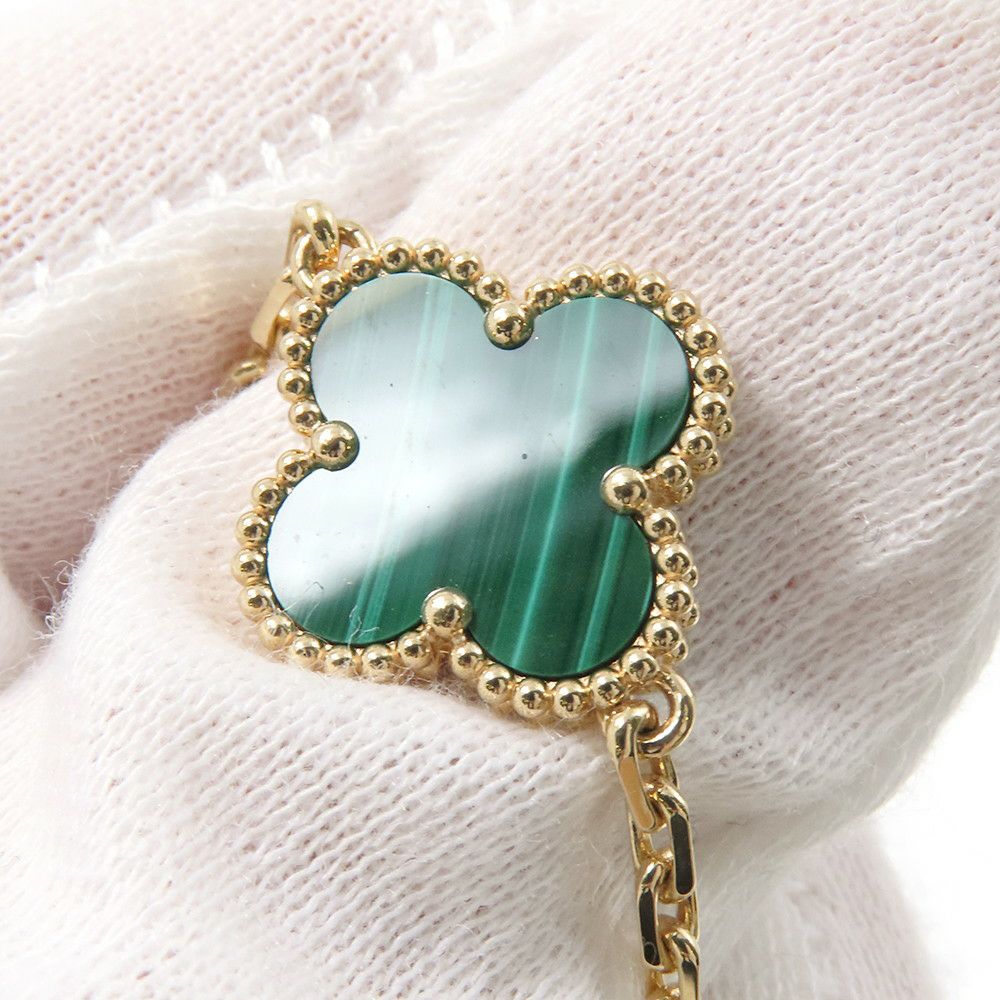 ヴァンクリーフ&アーペル ネックレス ヴィンテージ アルハンブラ ロングネックレス 20モチーフ マラカイト K18YG VCARL88100