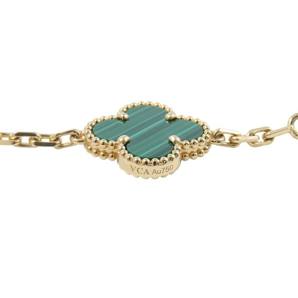 ヴァンクリーフ&アーペル ネックレス ヴィンテージ アルハンブラ ロングネックレス 20モチーフ マラカイト K18YG VCARL88100