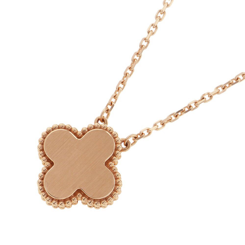 ヴァンクリ ネックレス ヴィンテージ アルハンブラ ピンクマザーオブパール/ダイヤ 1P K18PG VCARPMOP00 2025年ホリデー限定