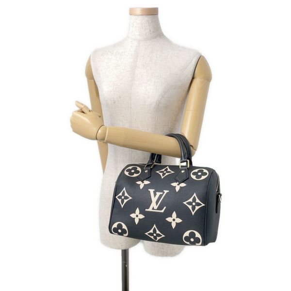 ルイヴィトン ハンドバッグ バイカラーモノグラム・アンプラント スピーディ・バンドリエール 25 M58947 2way ショルダー 黒 ブラック