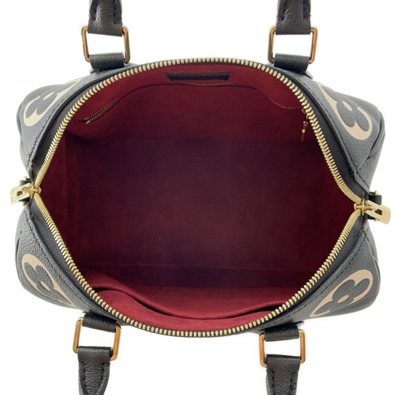 ルイヴィトン ハンドバッグ バイカラーモノグラム・アンプラント スピーディ・バンドリエール 25 M58947 2way ショルダー 黒 ブラック