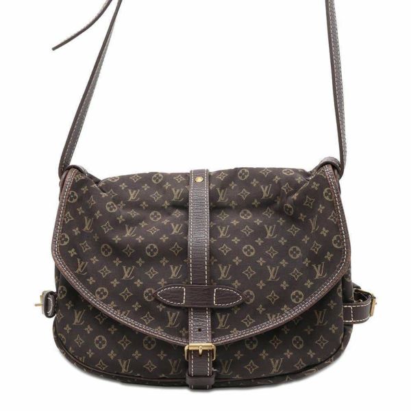 ルイヴィトン ショルダーバッグ モノグラム・ミニ ラン ソミュール30 M95227 LOUIS VUITTON ダークブラウン