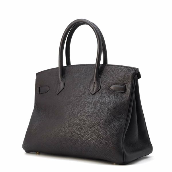 エルメス バーキン30 プルノワール/ゴールド金具 トゴ T刻印HERMES Birkin ハンドバッグ