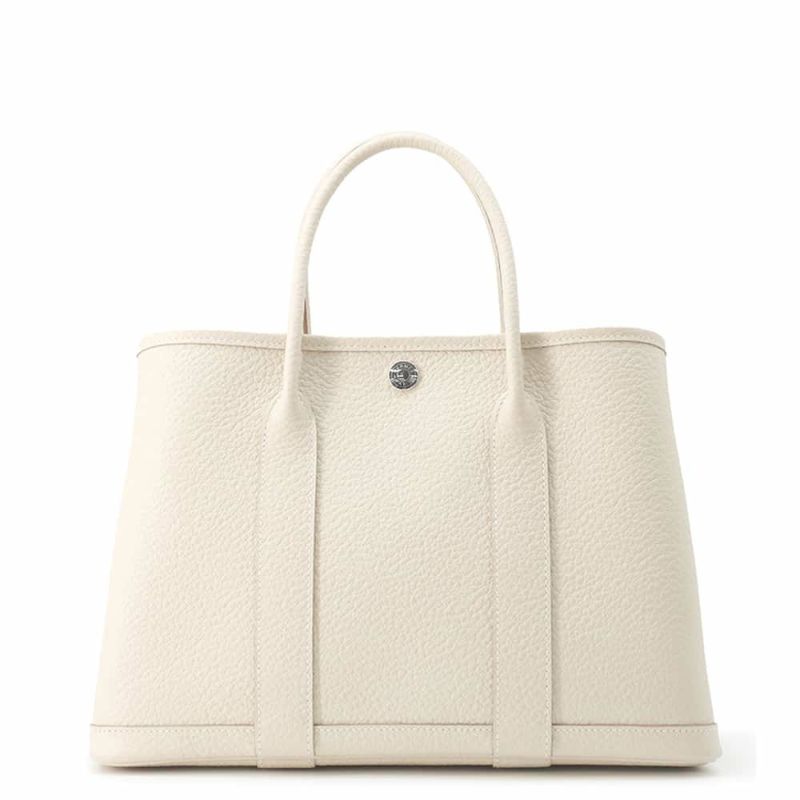 エルメス トートバッグ ガーデンパーティTPM クレ/シルバー金具 カントリー A刻印