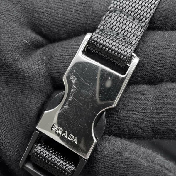 プラダ リュックサック Re-Nylon xサフィアーノ ナイロン レザー 2VZ090 PRADA バックパック 黒