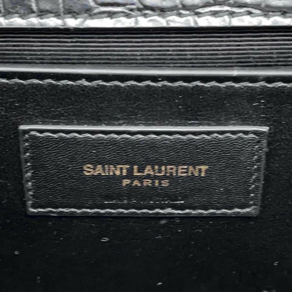 サンローランパリ チェーンショルダーバッグ クラシック ミディアム 型押しレザー 354119 SAINT LAURENT PARIS タッセル 黒