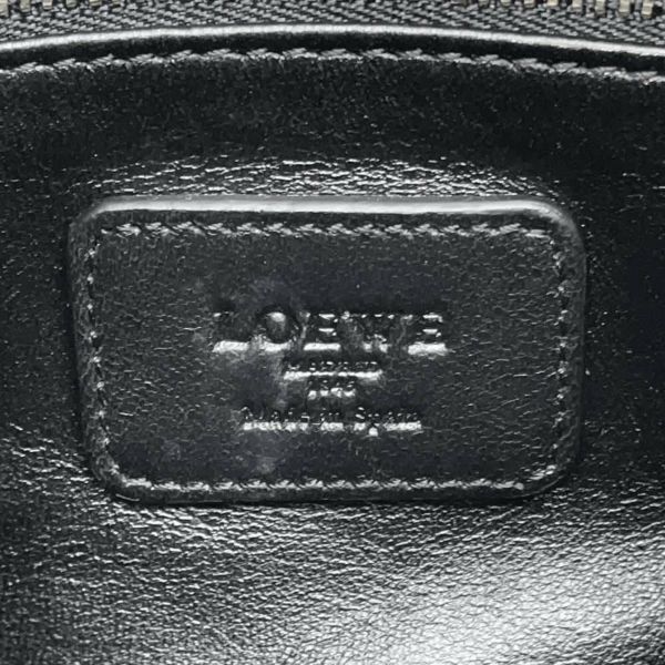 ロエベ ハンドバッグ アマソナ23 レオパード柄 ハラコ レザー LOEWE 2wayショルダーバッグ 黒