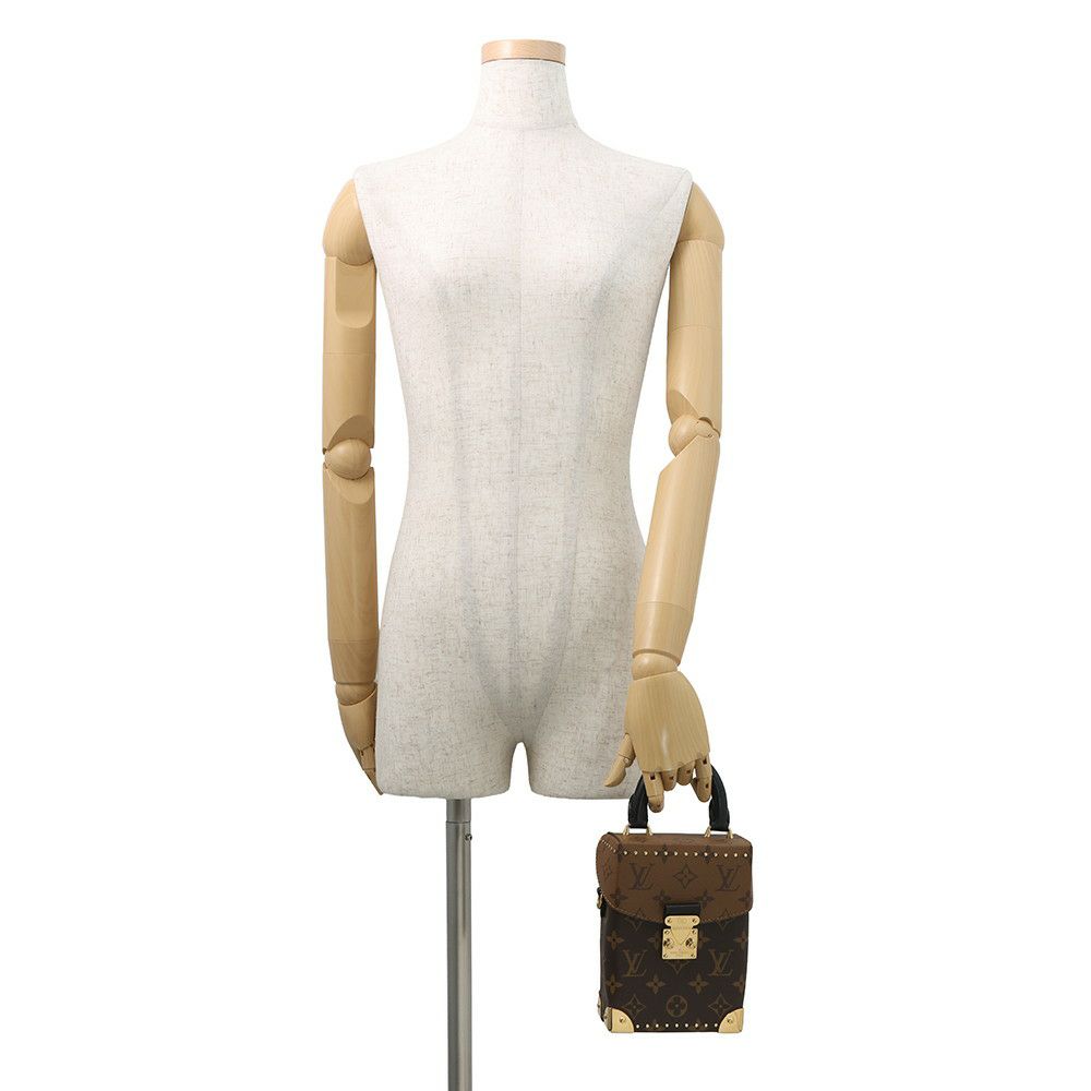 ルイヴィトン ショルダーバッグ モノグラム・リバース カメラボックス LOUIS VUITTON 2wayハンドバッグ ブラック 黒