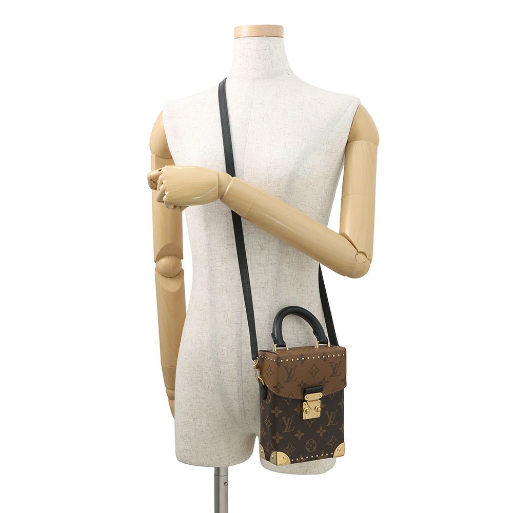 ルイヴィトン ショルダーバッグ モノグラム・リバース カメラボックス LOUIS VUITTON 2wayハンドバッグ ブラック 黒