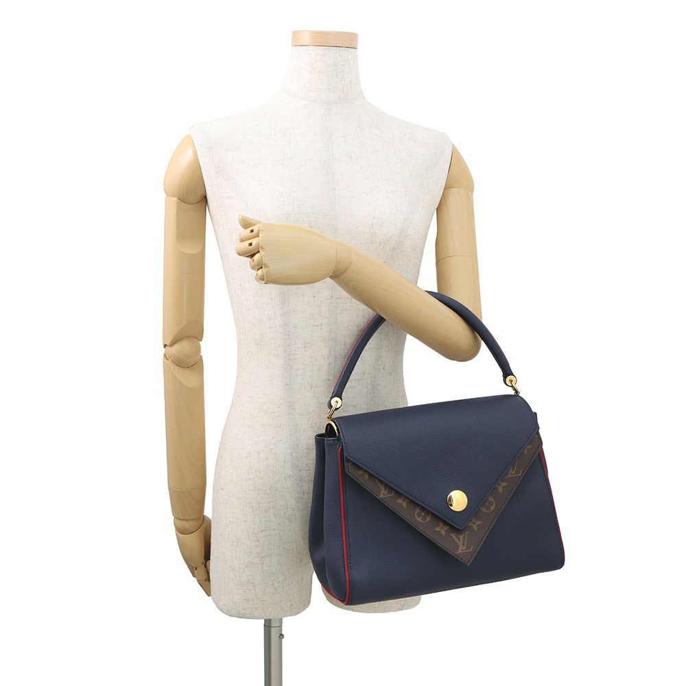ルイヴィトン ハンドバッグ モノグラム/カーフレザー ドゥブルV M54439 LOUIS VUITTON 2wayショルダーバッグ