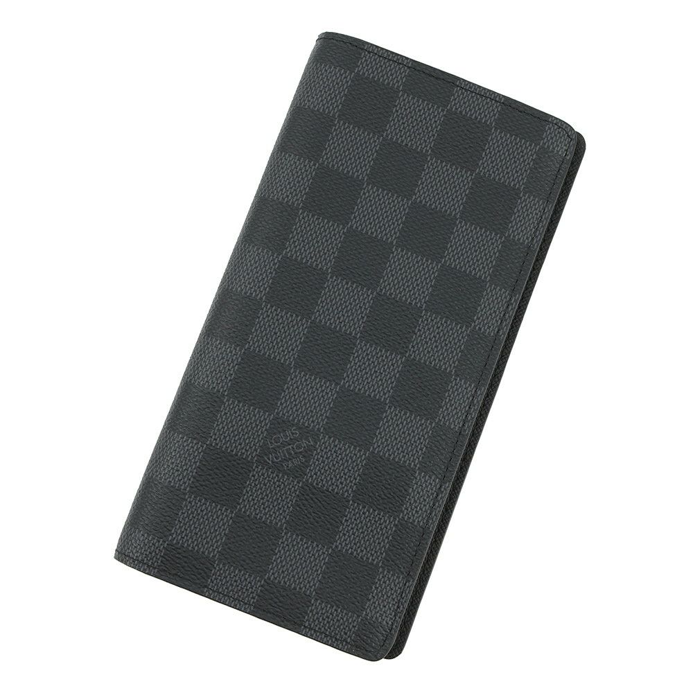 ルイヴィトン 長財布 ダミエ・グラフィット ポルトフォイユ・ブラザ N62665 LOUIS VUITTON ヴィトン 財布 メンズ 黒 ブラック