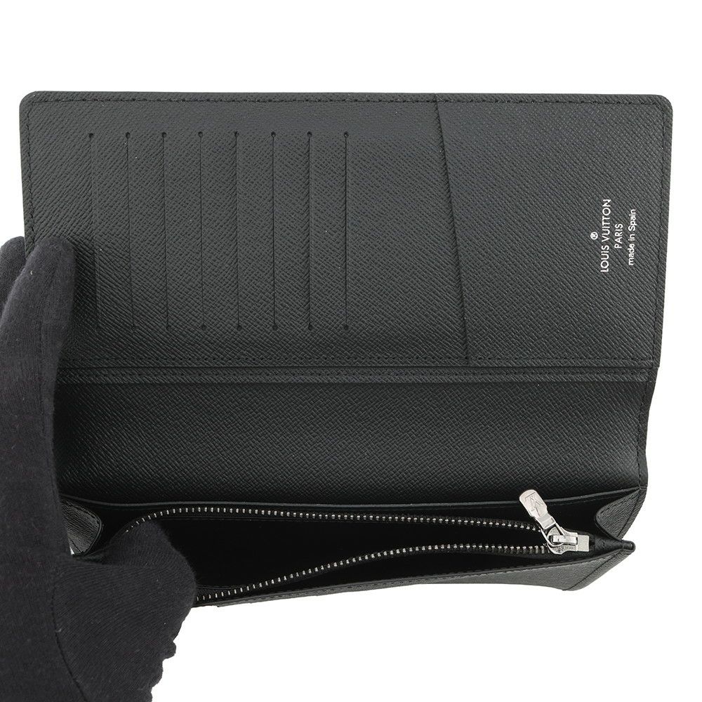 ルイヴィトン 長財布 ダミエ・グラフィット ポルトフォイユ・ブラザ N62665 LOUIS VUITTON ヴィトン 財布 メンズ 黒 ブラック