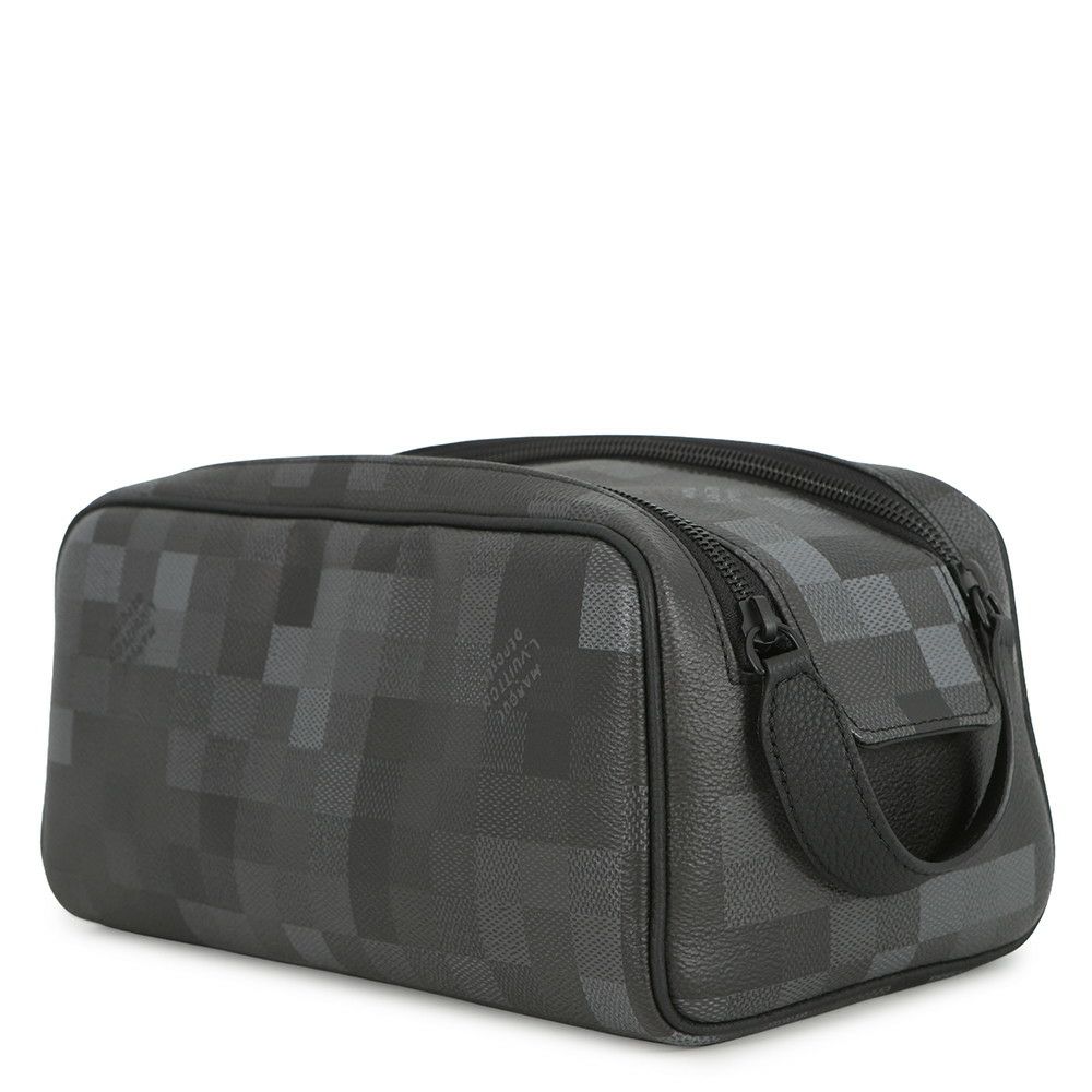 ルイヴィトン クラッチ ダモフラージュ・ブラック キャンバス ドップ・キット M15109 LOUIS VUITTON メンズ 黒 ブラック