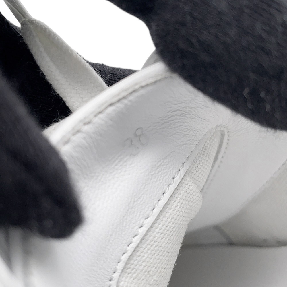 エルメス スニーカー ゲット キャンバス レディースサイズ38 HERMES 靴 白
