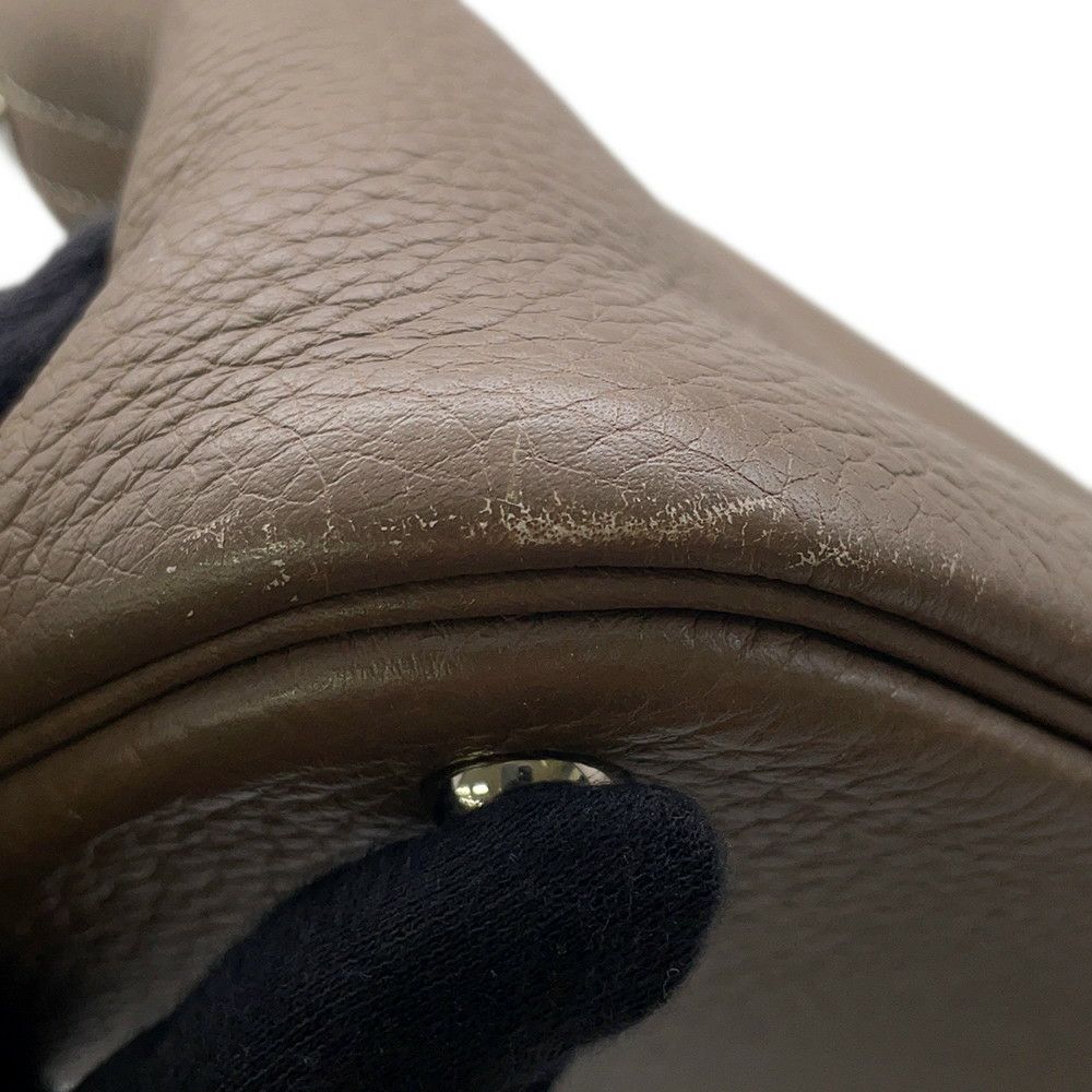 エルメス ハンドバッグ ボリード35 エトゥープ/シルバー金具 トリヨンクレマンス □L刻印 2wayショルダー