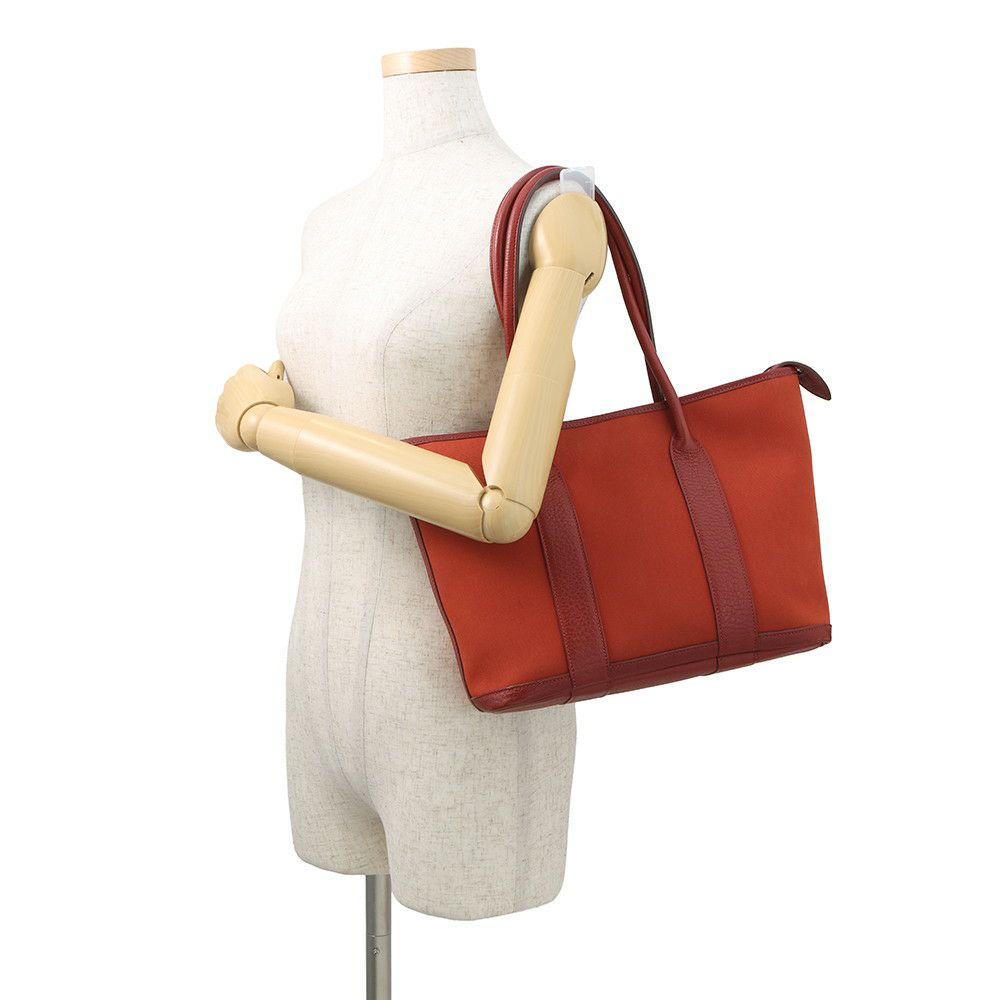 エルメス トートバッグ ガーデンジップPM ルージュデュセス/シルバー金具 トワルオフィシエ/ブッフル □M刻印
