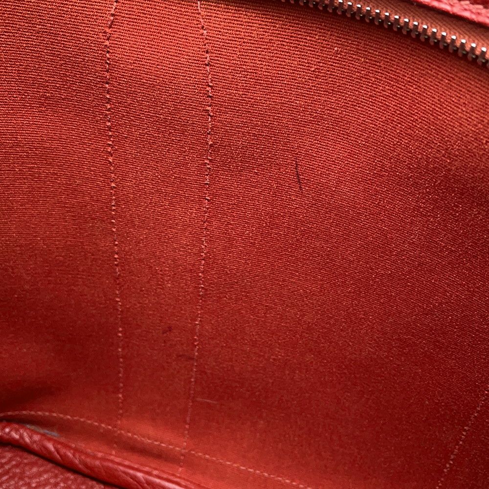 エルメス トートバッグ ガーデンジップPM ルージュデュセス/シルバー金具 トワルオフィシエ/ブッフル □M刻印