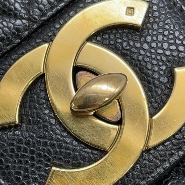 シャネル ビジネスバッグ マトラッセ ココマーク キャビアスキン CHANEL バッグ ハンドバッグ ブリーフケース 黒