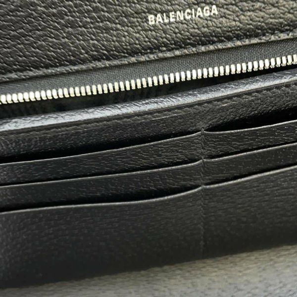 バレンシアガ ショルダーウォレット グッチコラボ ザ・ハッカー プロジェクト キャンバス/レザー 680131 BALENCIAGA 長財布 黒