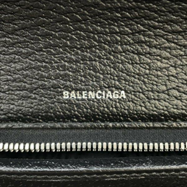 バレンシアガ ショルダーウォレット グッチコラボ ザ・ハッカー プロジェクト キャンバス/レザー 680131 BALENCIAGA 長財布 黒