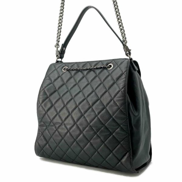 シャネル ハンドバッグ CCバケット マトラッセ ココマーク キャビアスキン CHANEL 2wayショルダーバッグ 黒