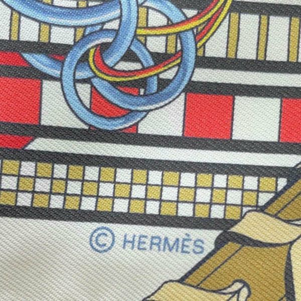 エルメス スカーフ ツイリー 馬勒とチャーム Brides et Gris-Gris HERMES シルクツイル 2023春夏