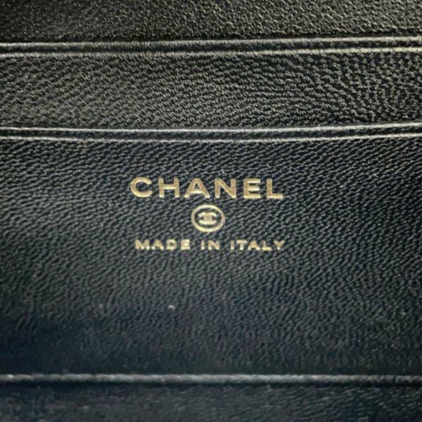 シャネル チェーンショルダーバッグ CCフィリグリー ミニ ラムスキン A84452 CHANEL 黒 ミニバッグ