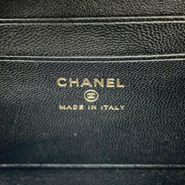 シャネル チェーンショルダーバッグ CCフィリグリー ミニ ラムスキン A84452 CHANEL 黒 ミニバッグ
