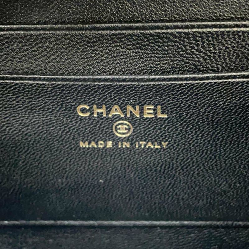 シャネル チェーンショルダーバッグ CCフィリグリー ミニ ラムスキン A84452 CHANEL 黒 ミニバッグ