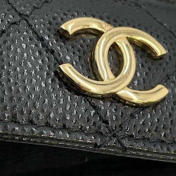 シャネル ハンドバッグ ココマーク マトラッセ ミニバッグ キャビアスキン AP3467 CHANEL 黒