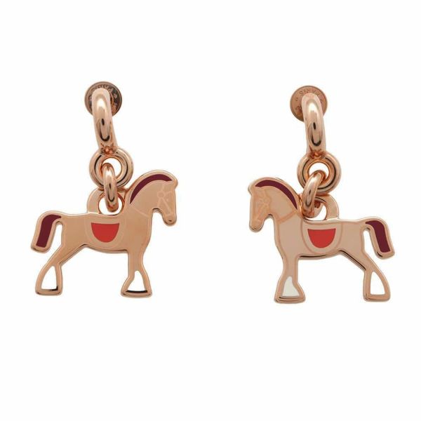 エルメス ピアス シュヴァル Cheval グランド パラード ラッカーメタル HERMES アクセサリー