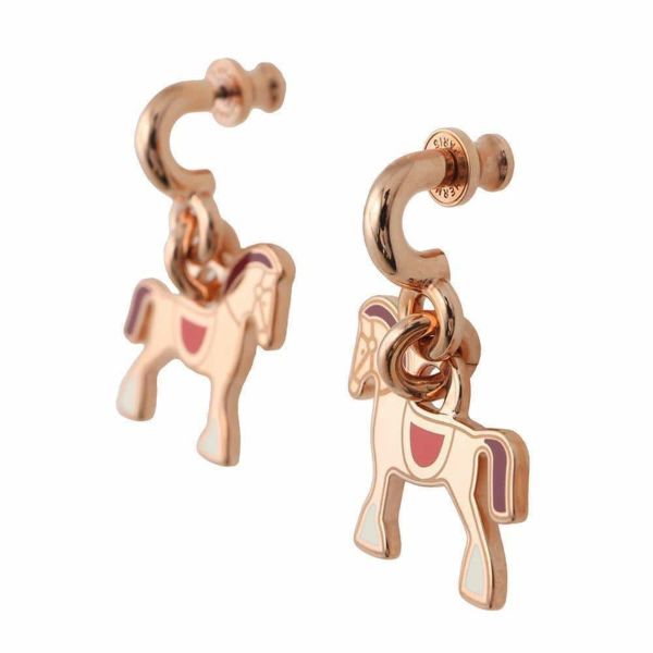 エルメス ピアス シュヴァル Cheval グランド パラード ラッカーメタル HERMES アクセサリー