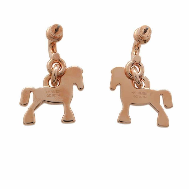 エルメス ピアス シュヴァル Cheval グランド パラード ラッカーメタル HERMES アクセサリー