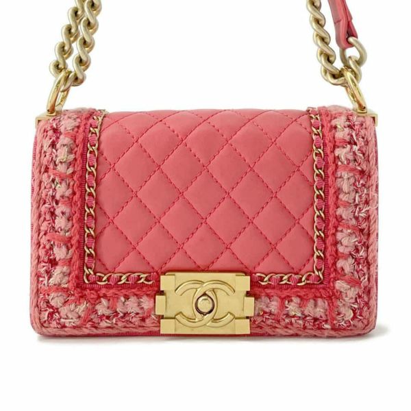 シャネル チェーンショルダーバッグ ボーイシャネル マトラッセ ラムスキン ツイード CHANEL バッグ 安心保証 |  中古・新品ブランド販売ギャラリーレア公式通販