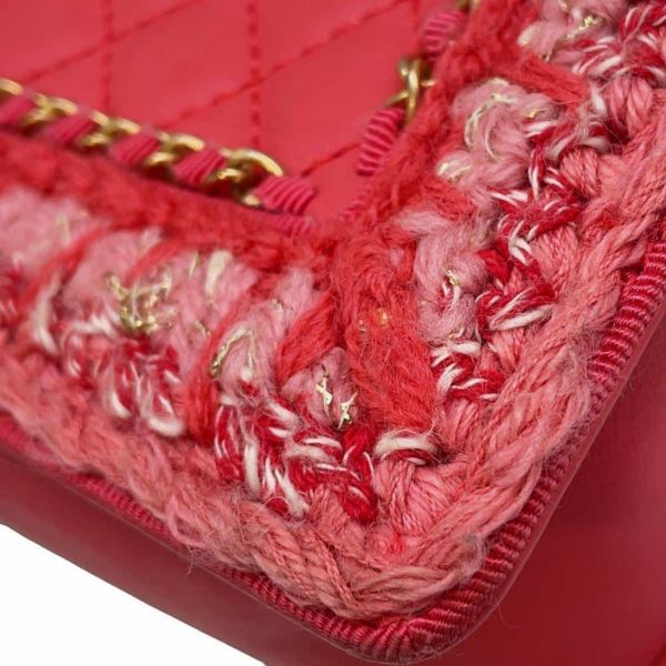 シャネル チェーンショルダーバッグ ボーイシャネル マトラッセ ラムスキン ツイード CHANEL バッグ